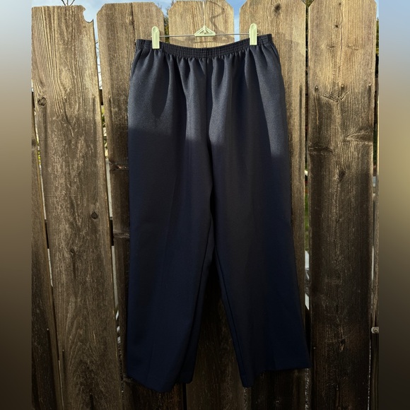 Vintage Women's Navy Straight Leg Pants - Picture 1 of 3